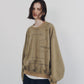 message sweatshirt(unisex)/beige