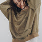 message sweatshirt(unisex)/beige