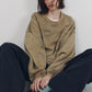 message sweatshirt(unisex)/beige