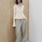 double hem trousers(unisex)/sandbeige