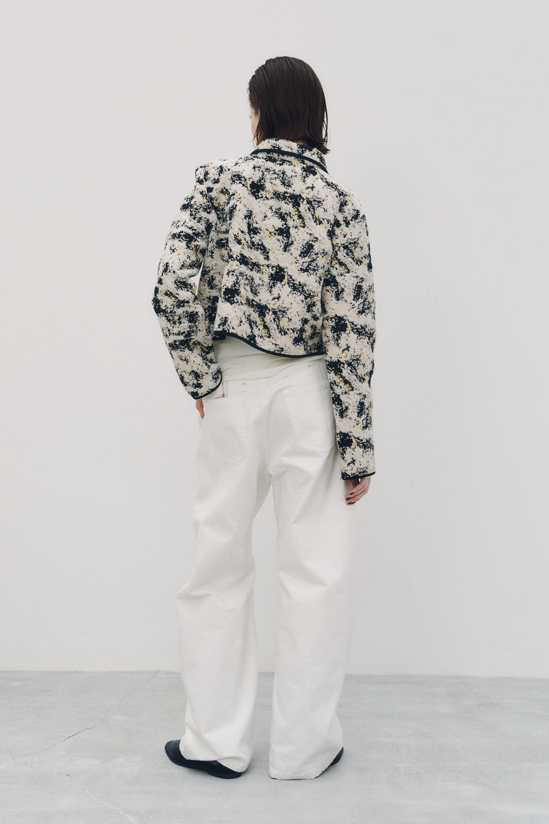 cropped gobelin shirt/black