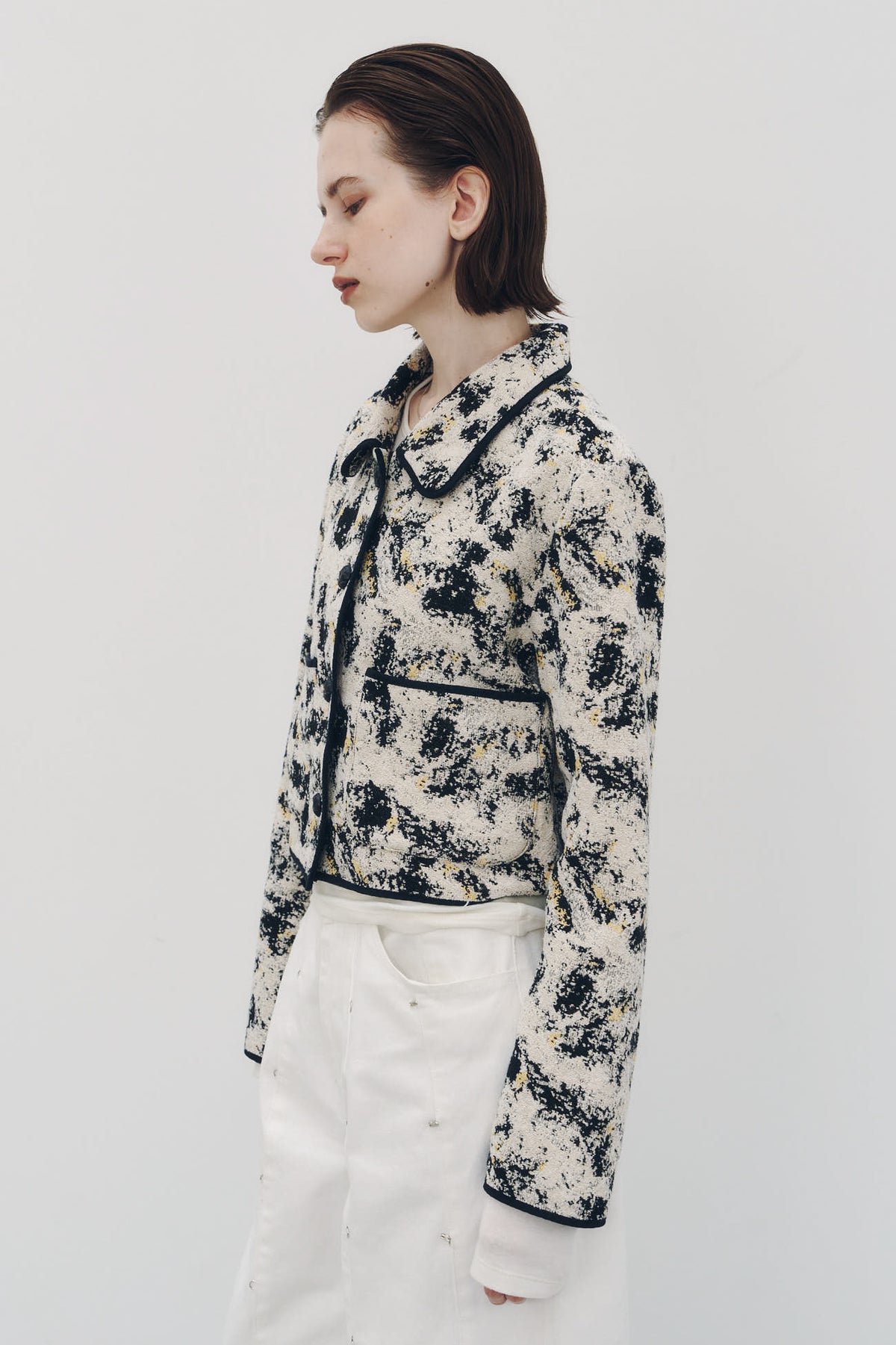 cropped gobelin shirt/black