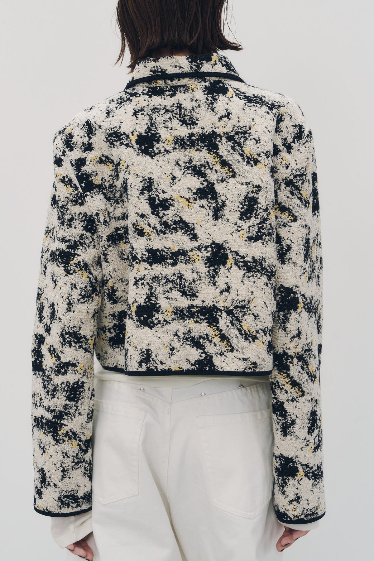 cropped gobelin shirt/black
