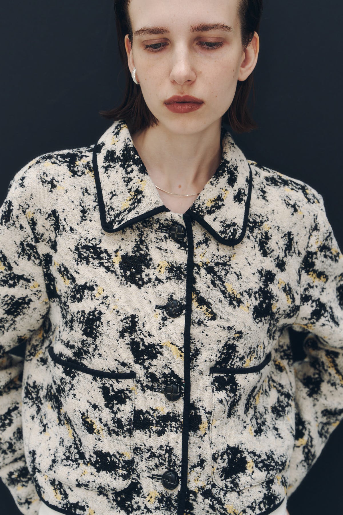 cropped gobelin shirt/black