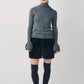 pony-like short pants/darkbrown