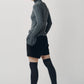 pony-like short pants/darkbrown