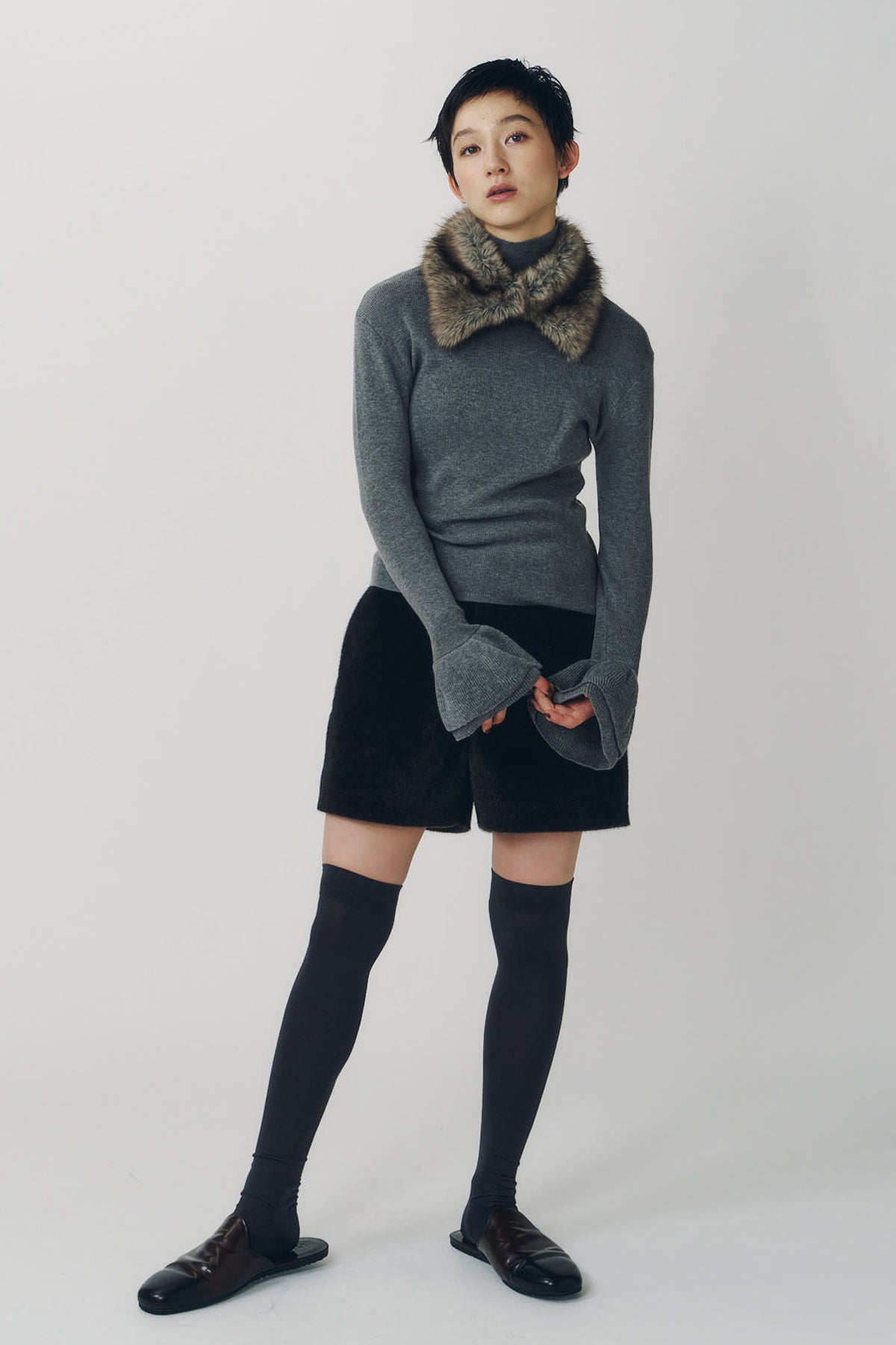 fur collar/3color