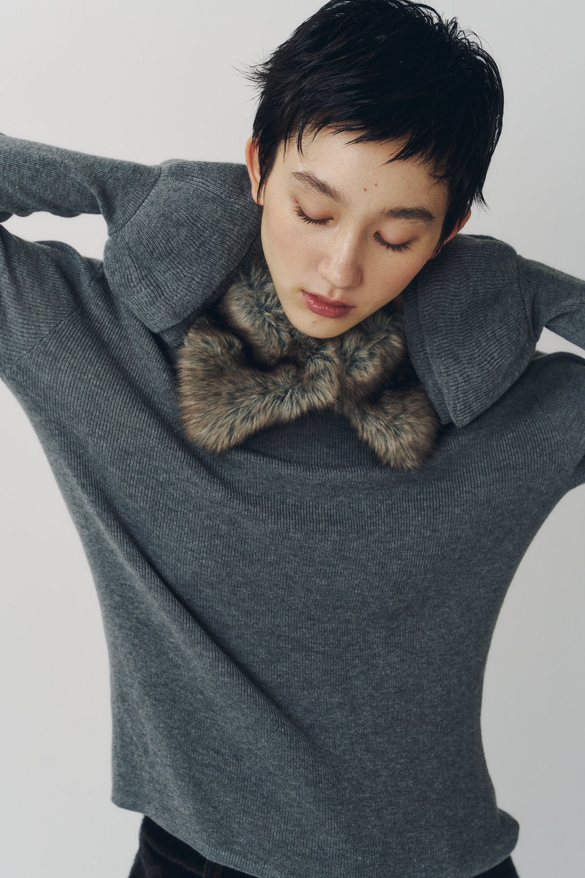 fur collar/3color