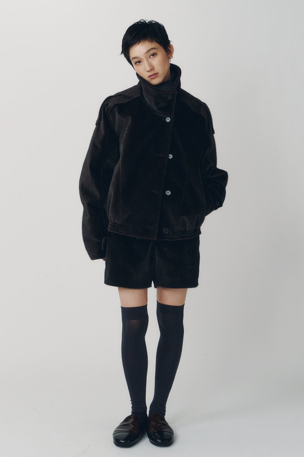 pony-like blouson(unisex)/darkbrown