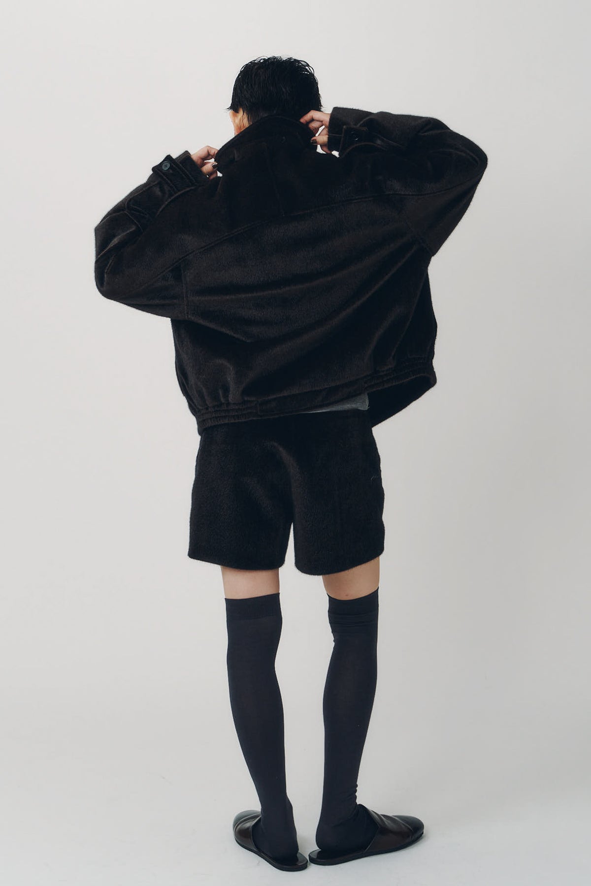 pony-like blouson(unisex)/darkbrown