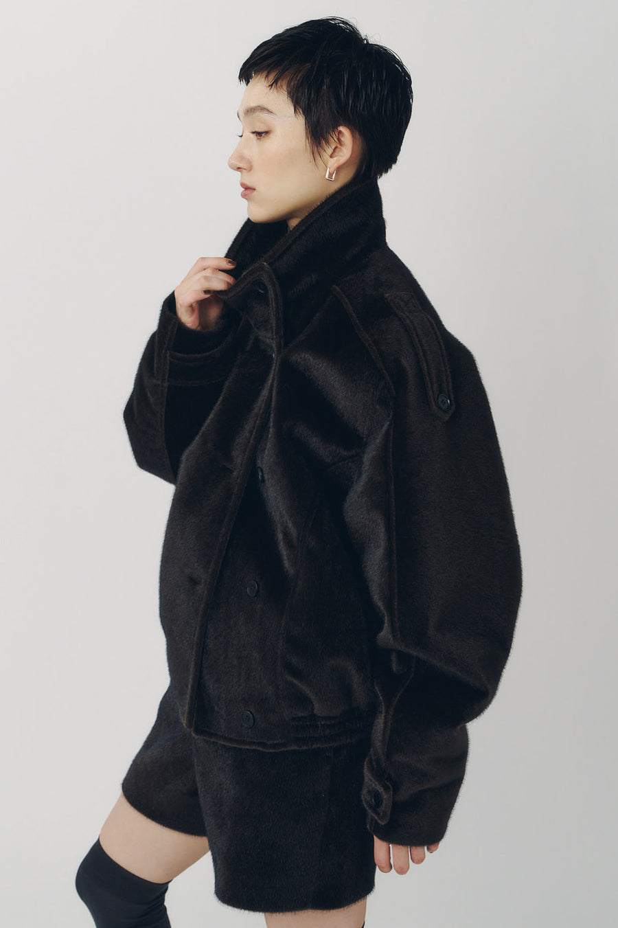 pony-like blouson(unisex)/darkbrown