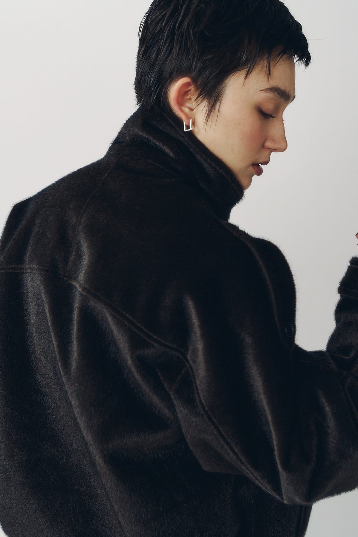 pony-like blouson(unisex)/darkbrown