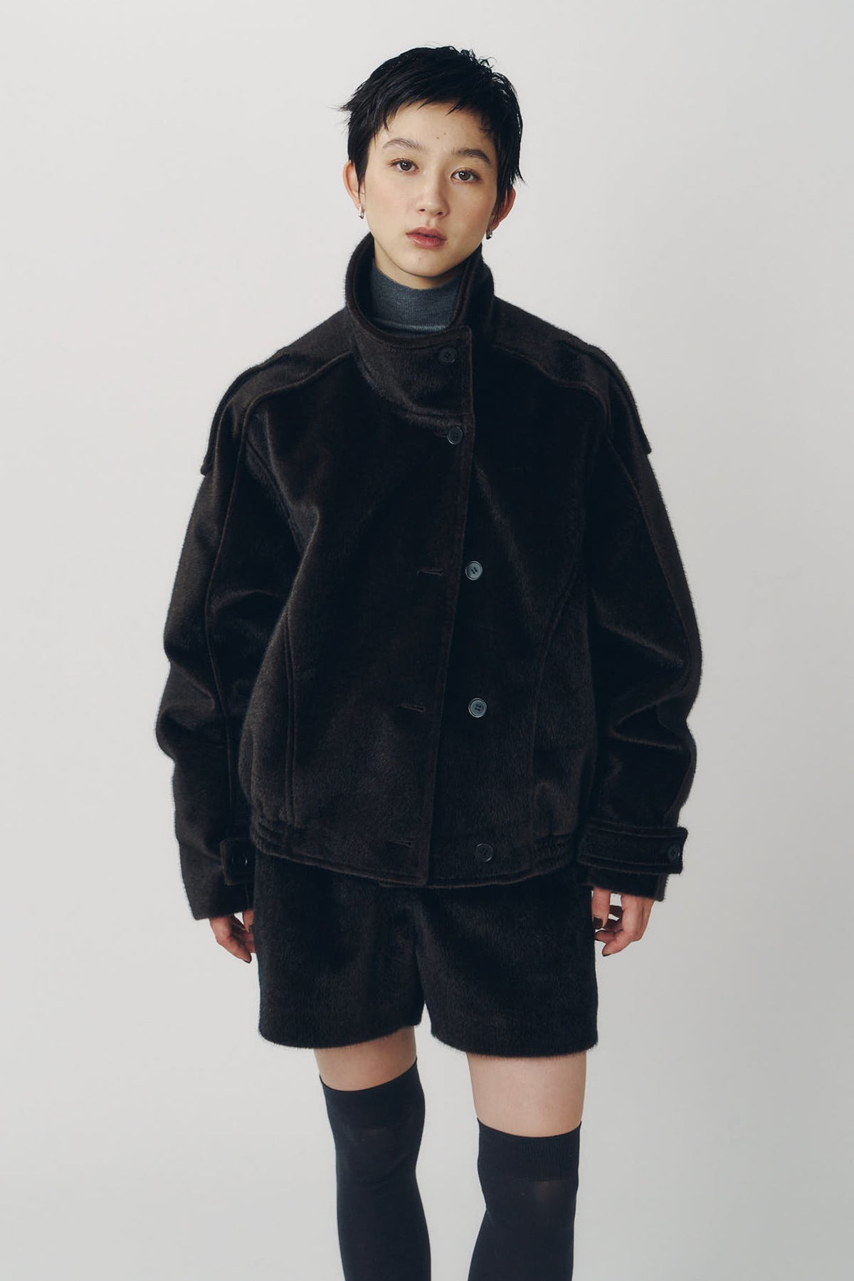 pony-like blouson(unisex)/darkbrown