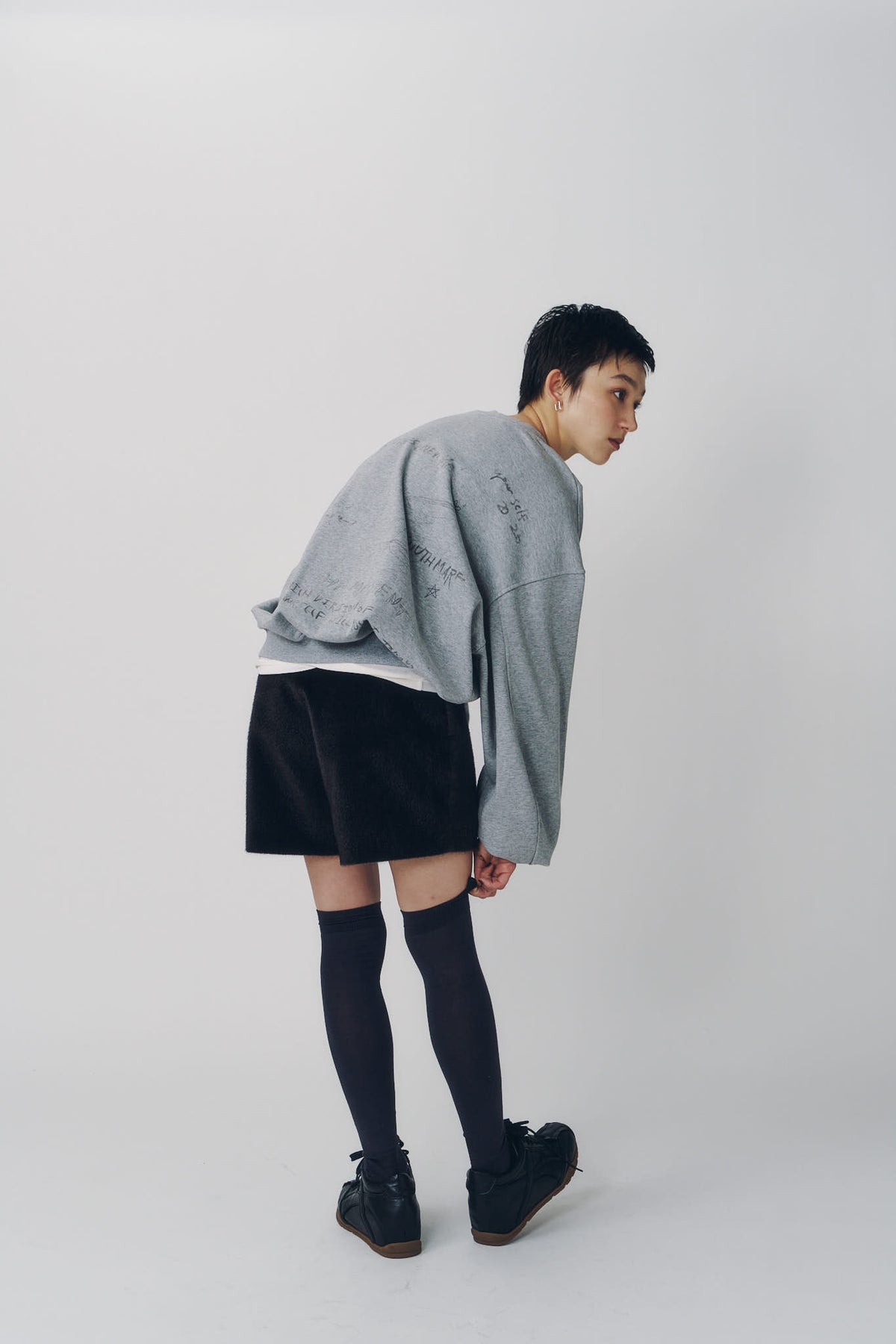 message sweatshirt(unisex)/gray