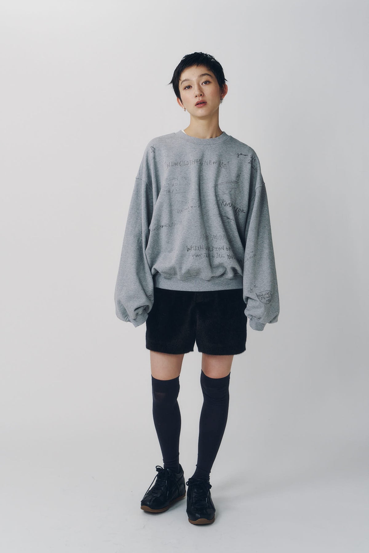 message sweatshirt(unisex)/gray