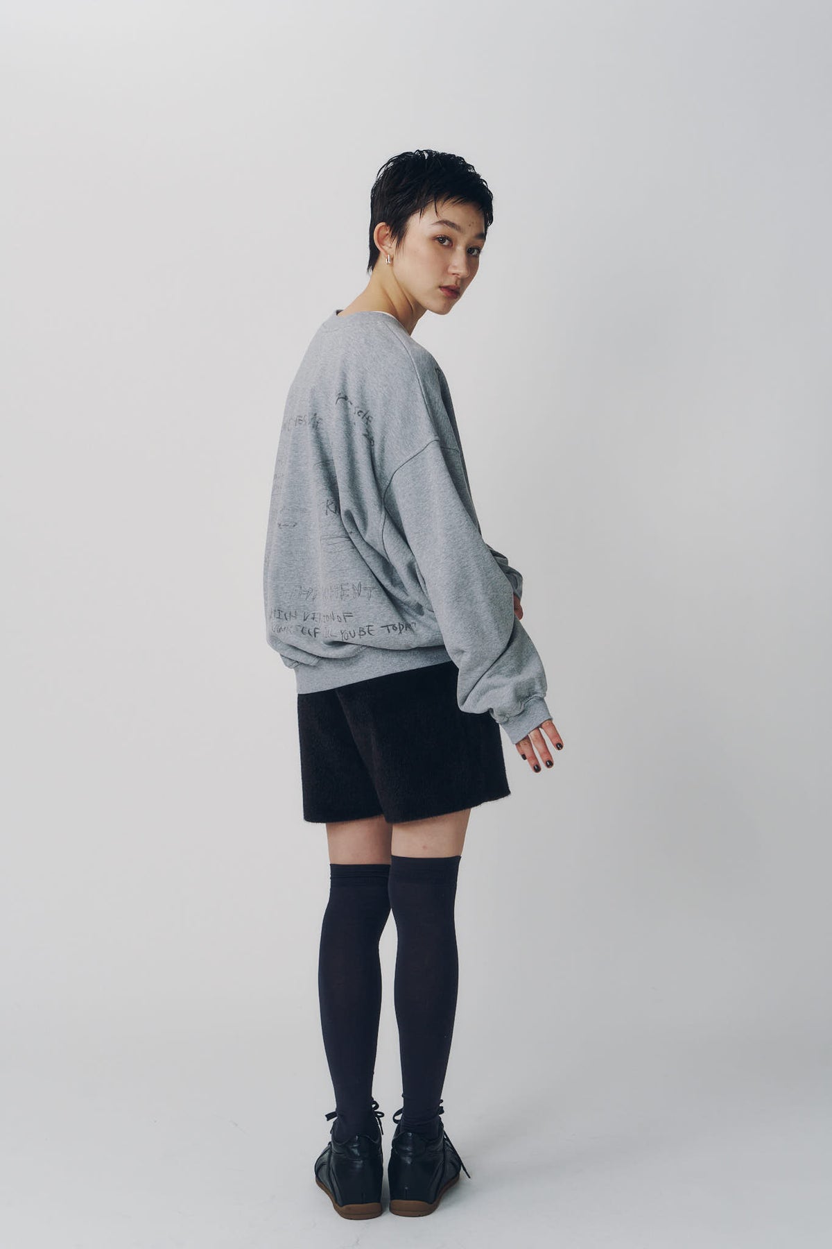 message sweatshirt(unisex)/gray