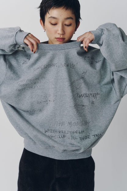 message sweatshirt(unisex)/gray