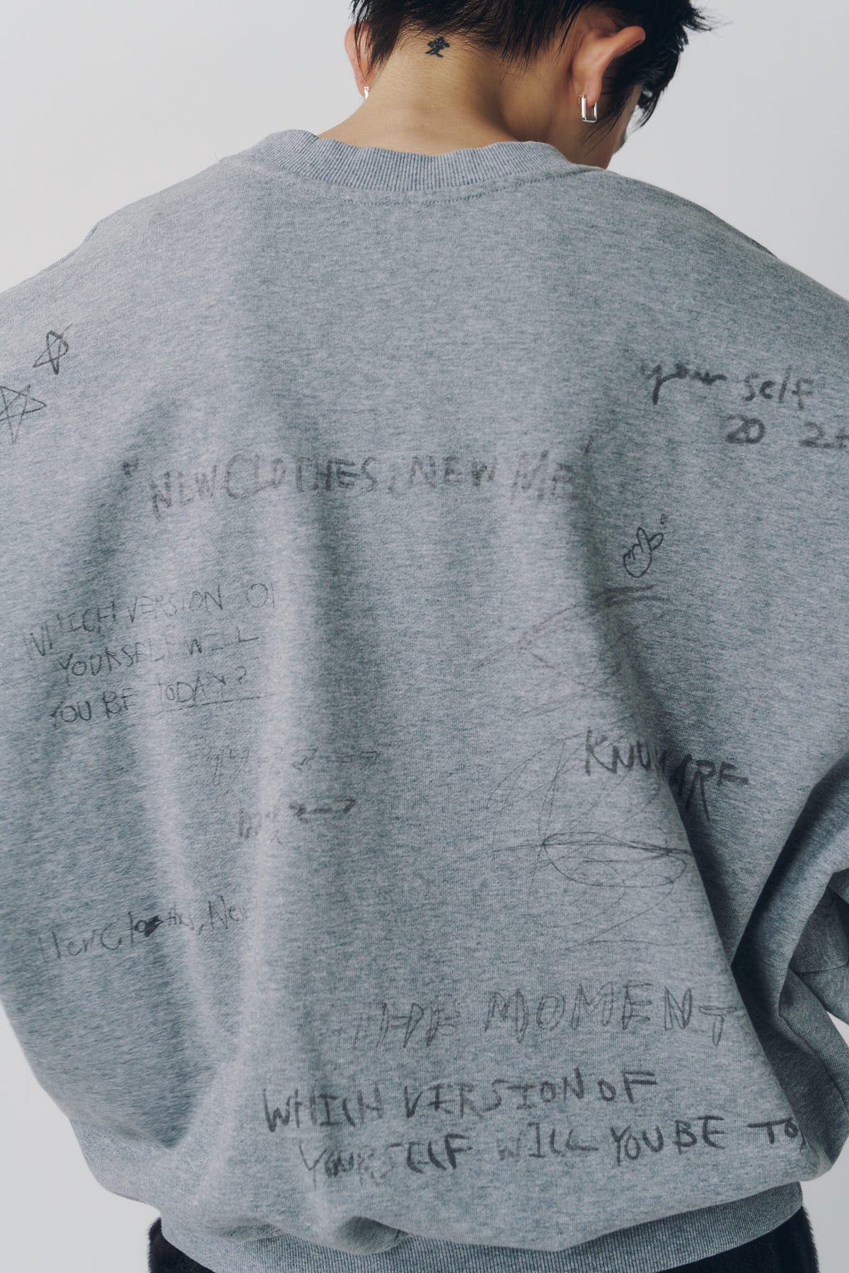 message sweatshirt(unisex)/gray