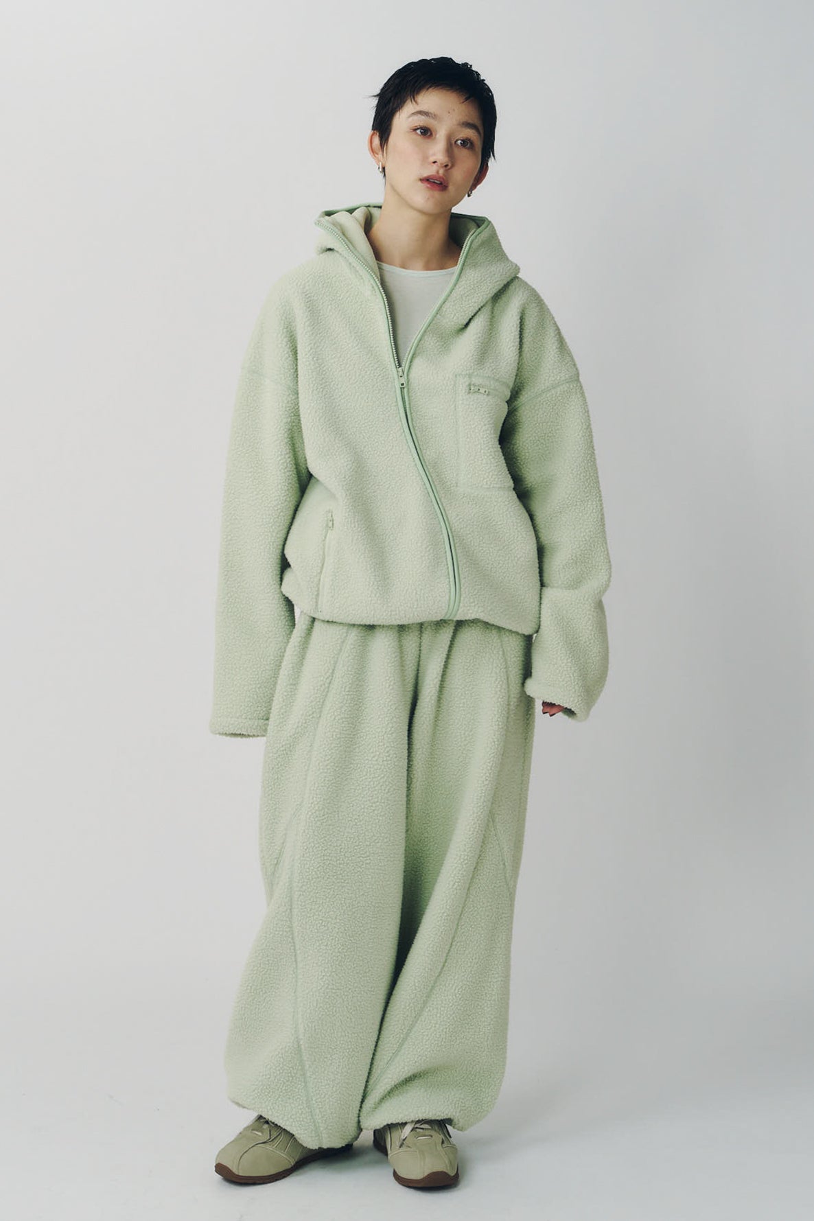 switching boa pants(unisex)/mint