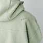 curved zip boa hoodie(unisex)/mint