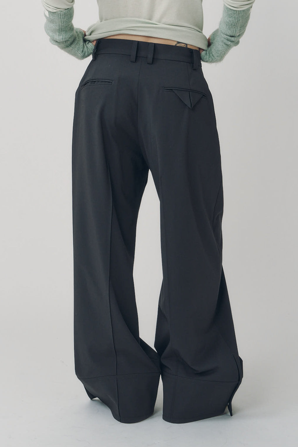 double hem trousers(unisex)/gray