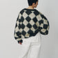 argyle knit(unisex)/brown