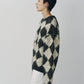 argyle knit(unisex)/brown