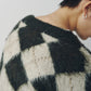 argyle knit(unisex)/brown