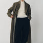 single-breasted long coat/beige