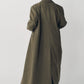 single-breasted long coat/beige