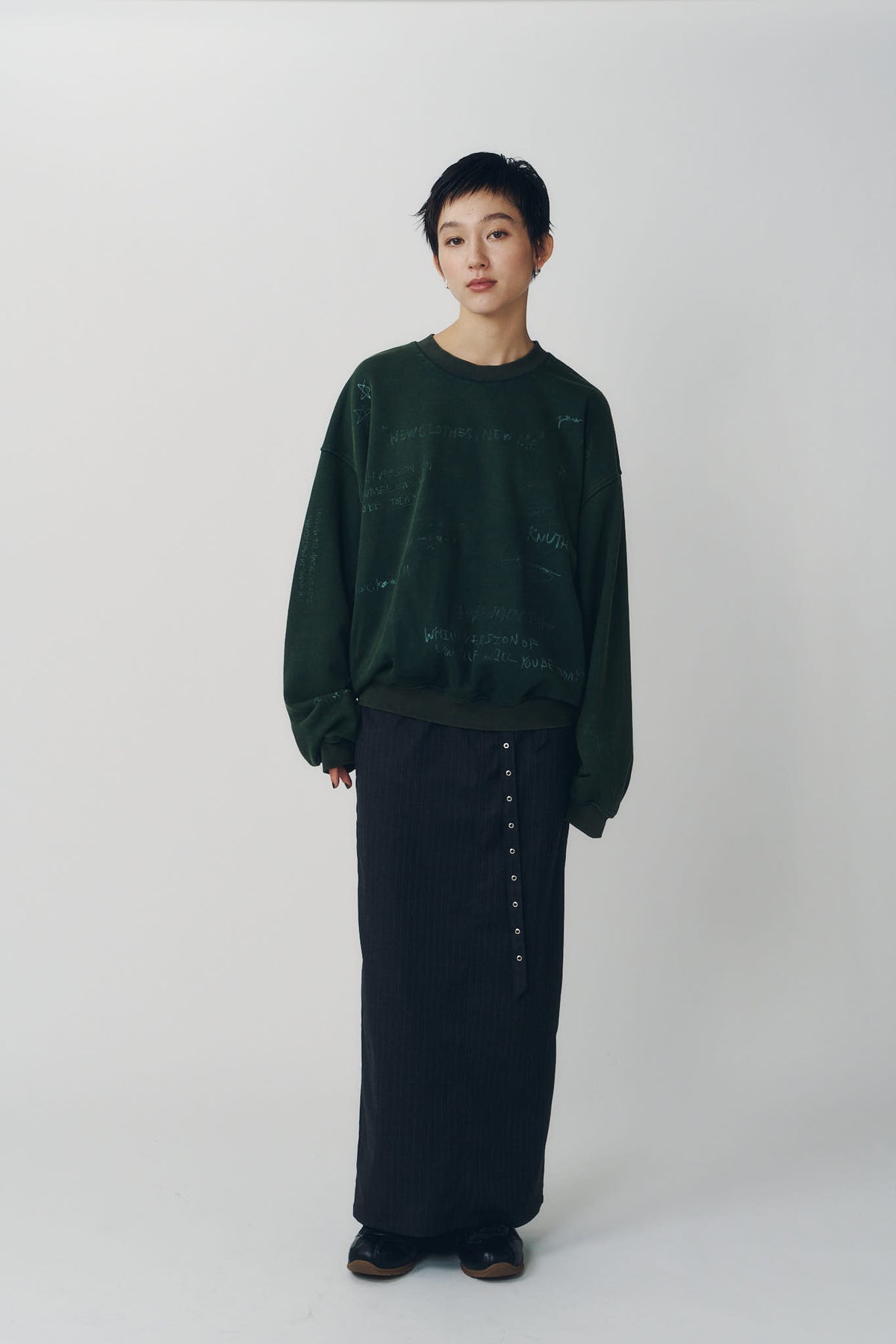 message sweatshirt(unisex)/green