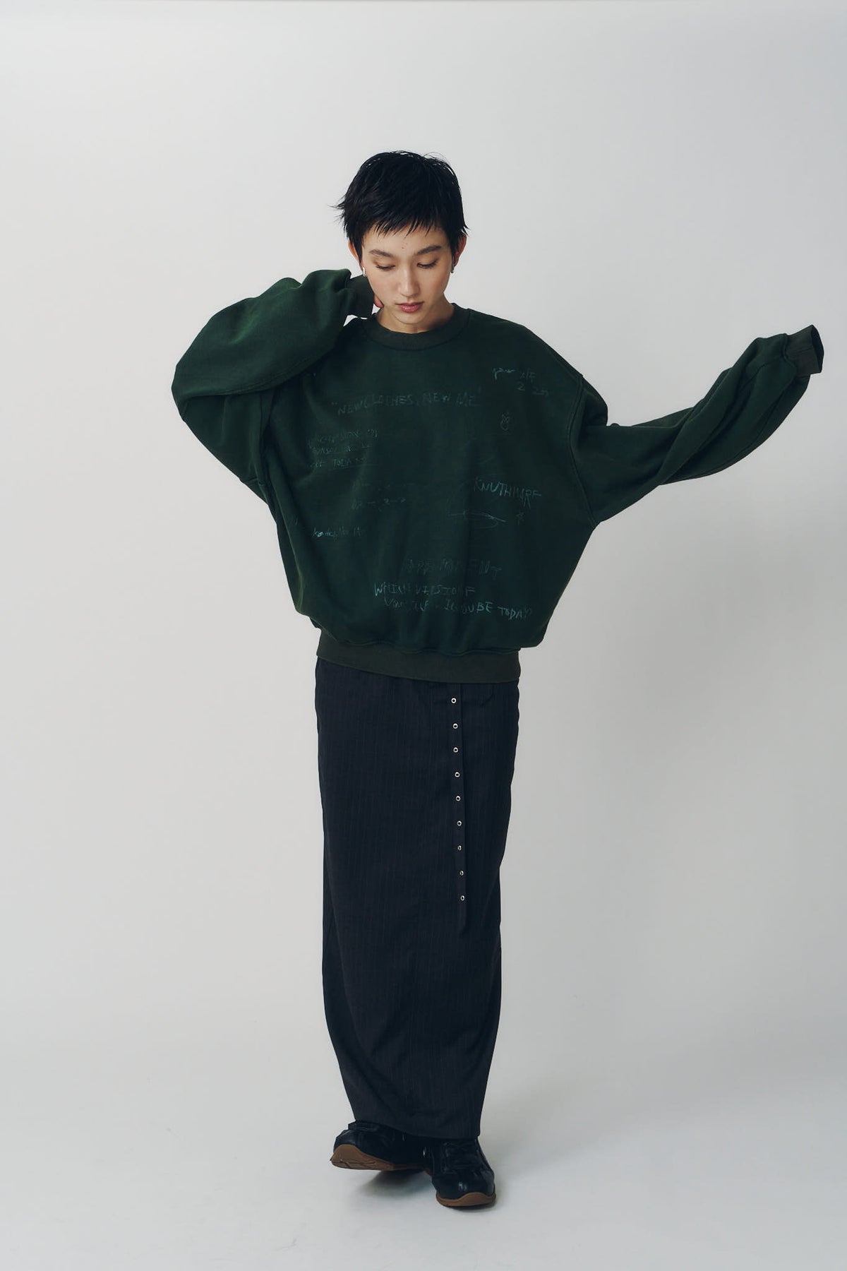 message sweatshirt(unisex)/green