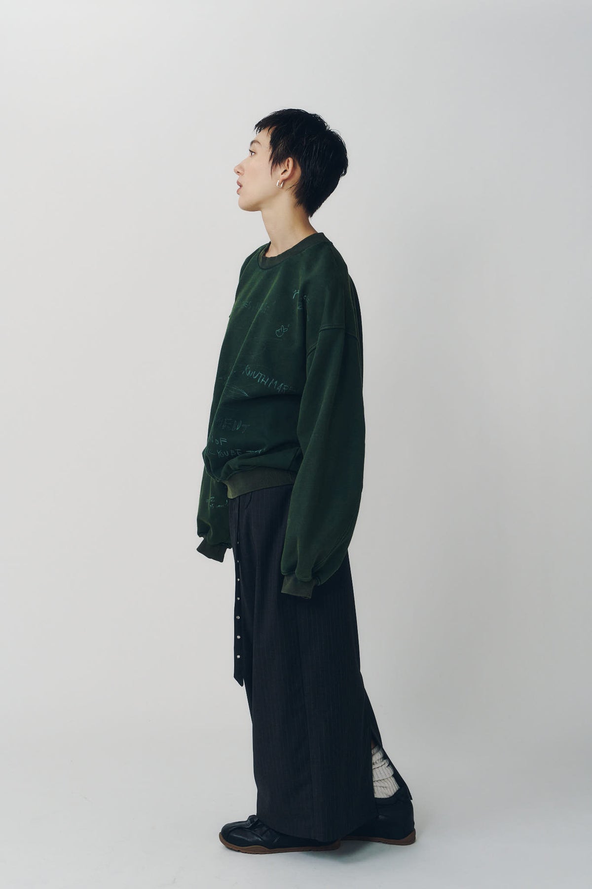 message sweatshirt(unisex)/green