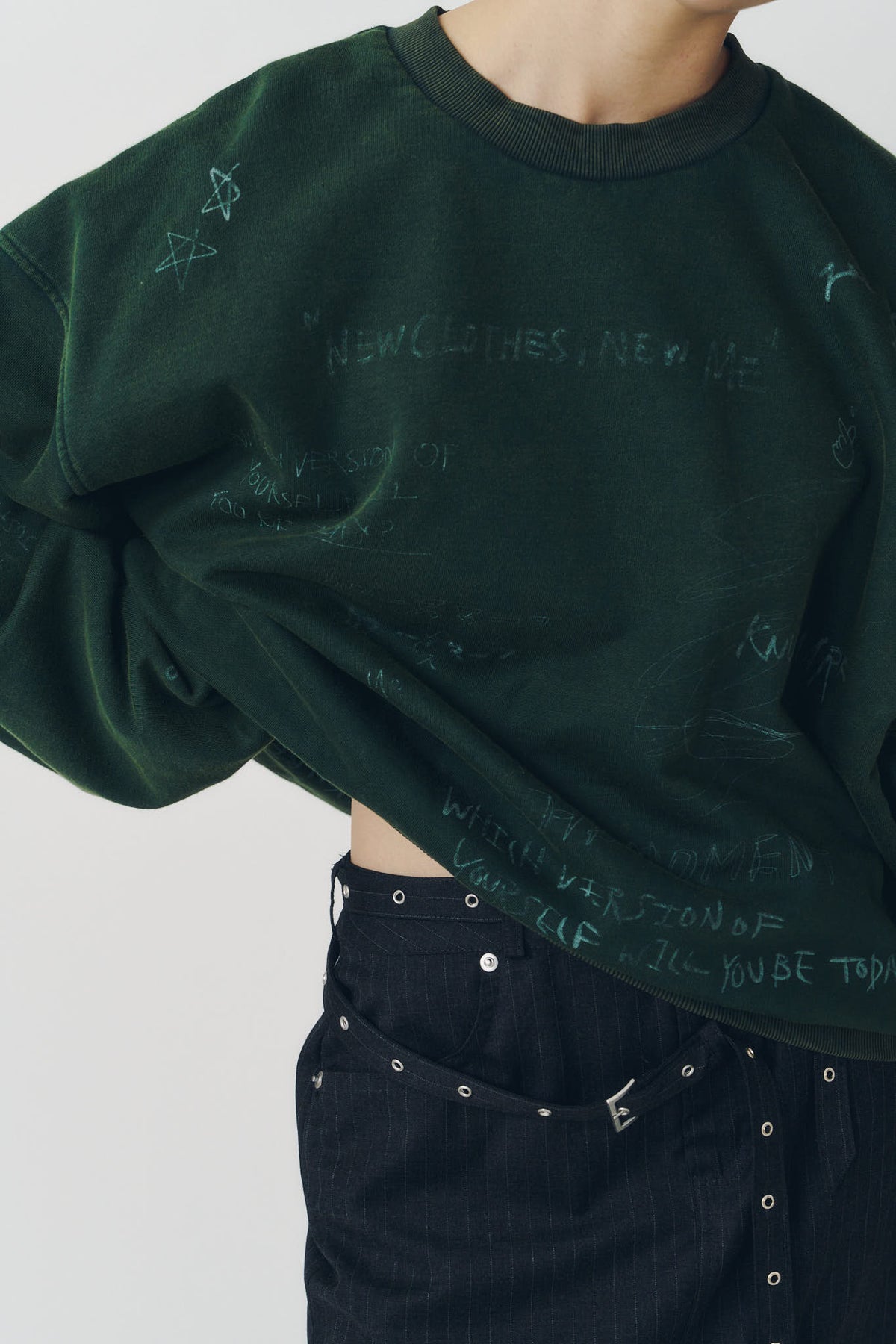 message sweatshirt(unisex)/green
