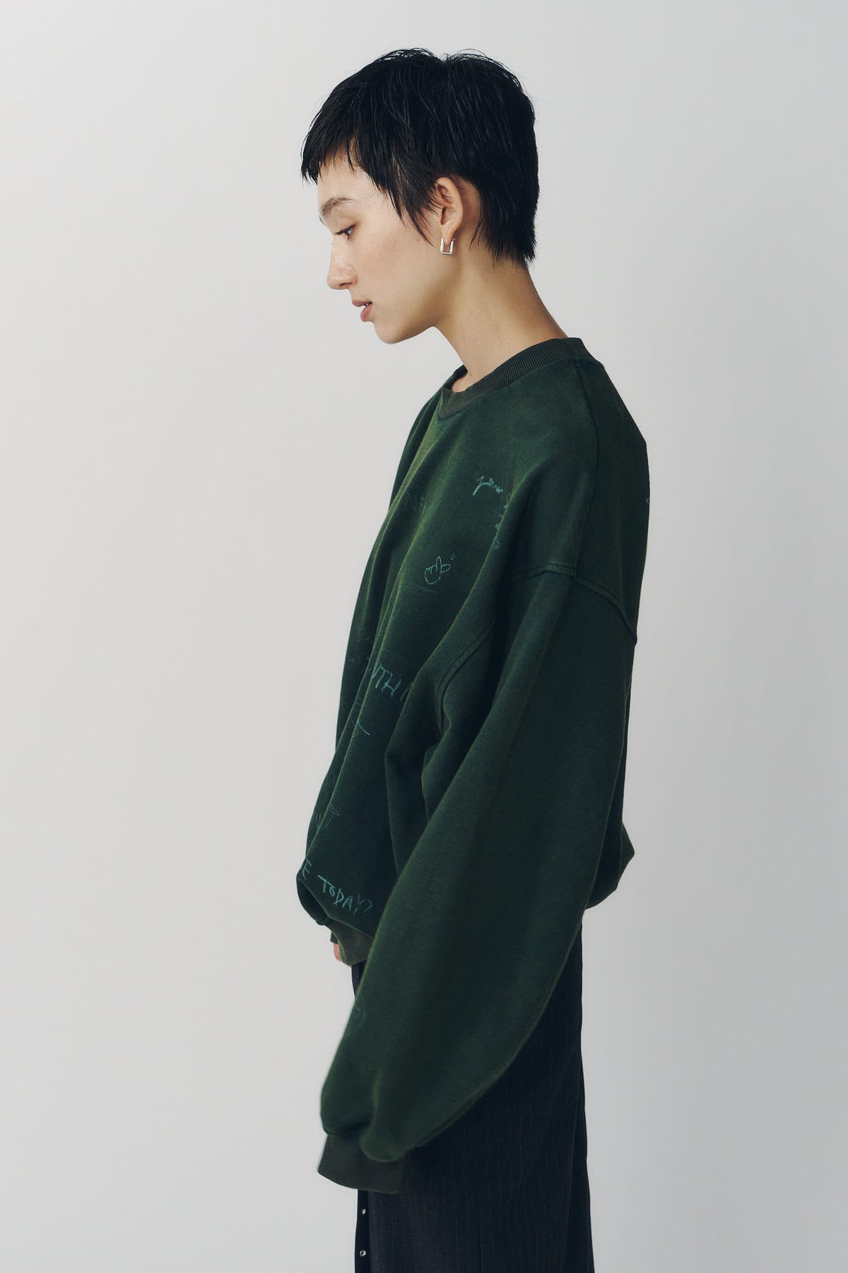 message sweatshirt(unisex)/green