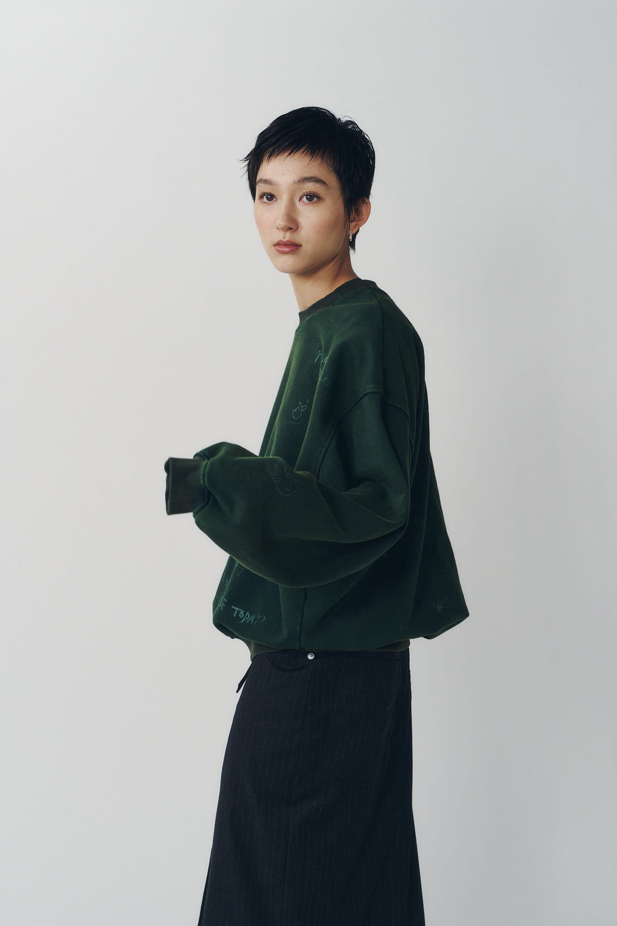 message sweatshirt(unisex)/green