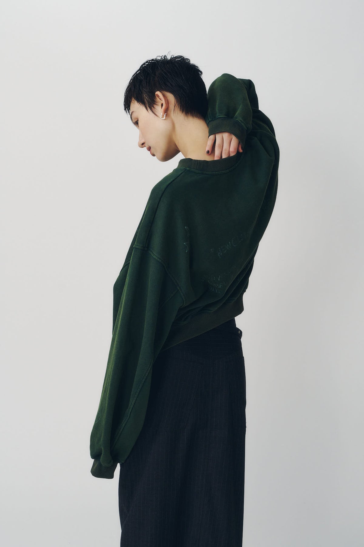 message sweatshirt(unisex)/green