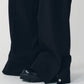 double hem trousers(unisex)/black