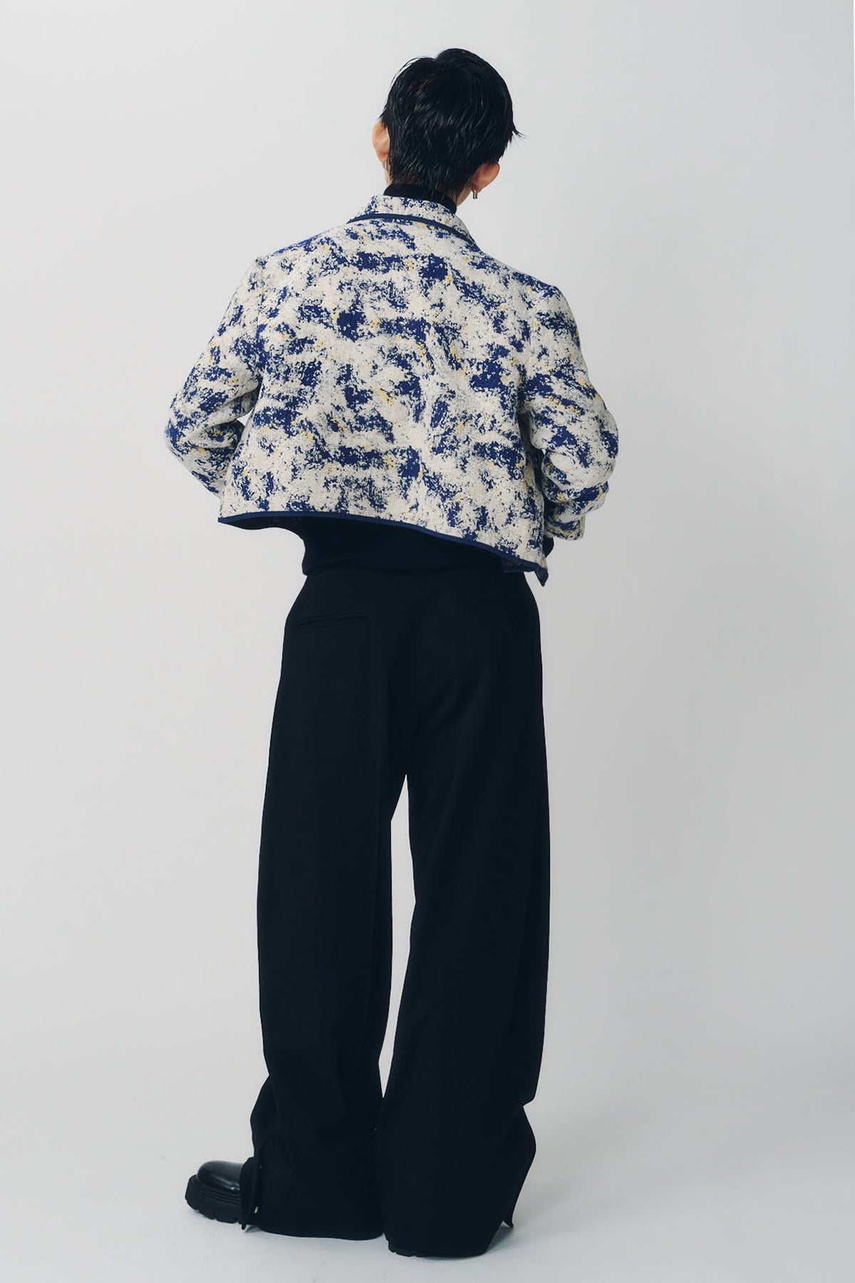 cropped gobelin shirt/blue