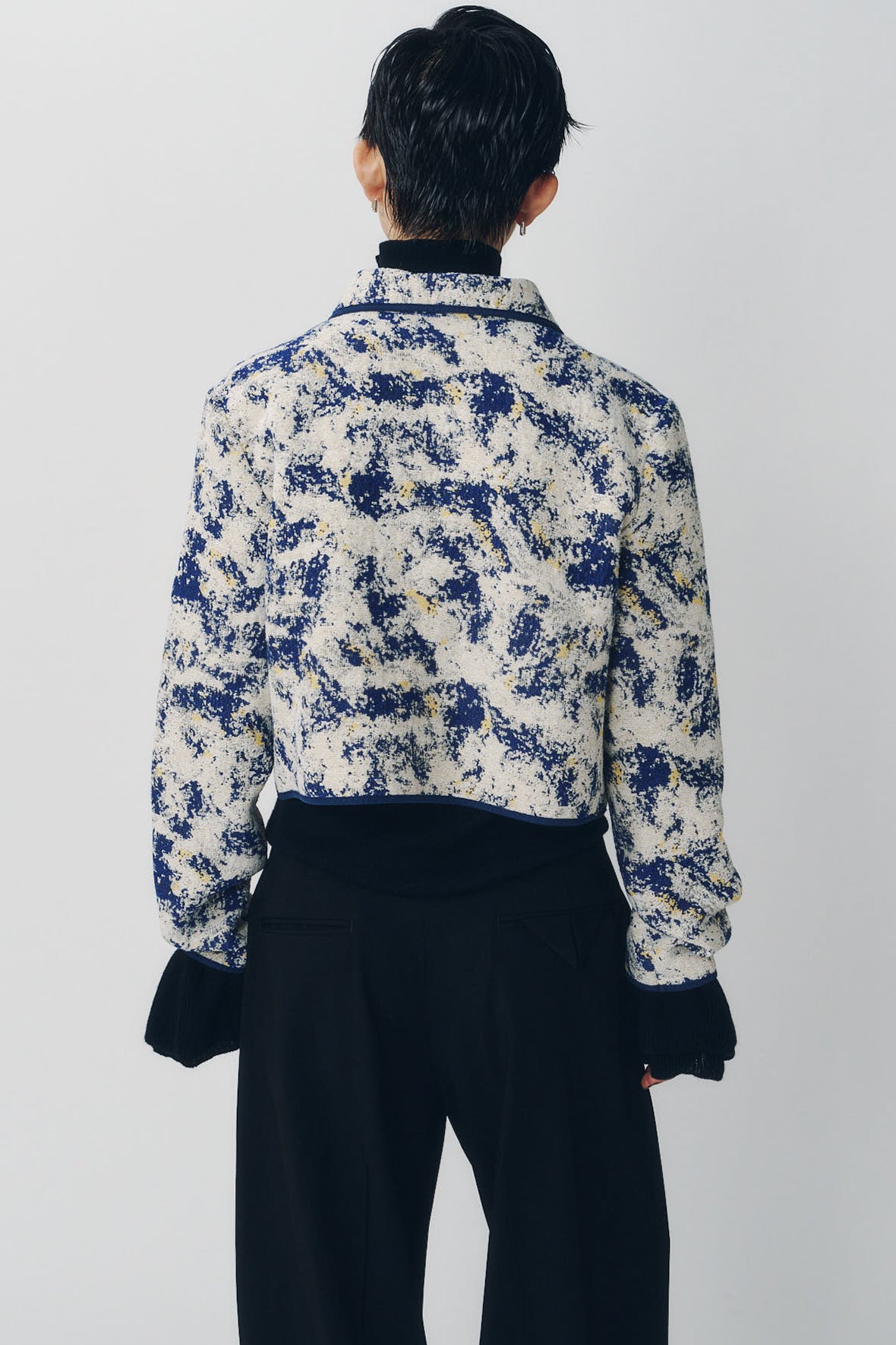 cropped gobelin shirt/blue
