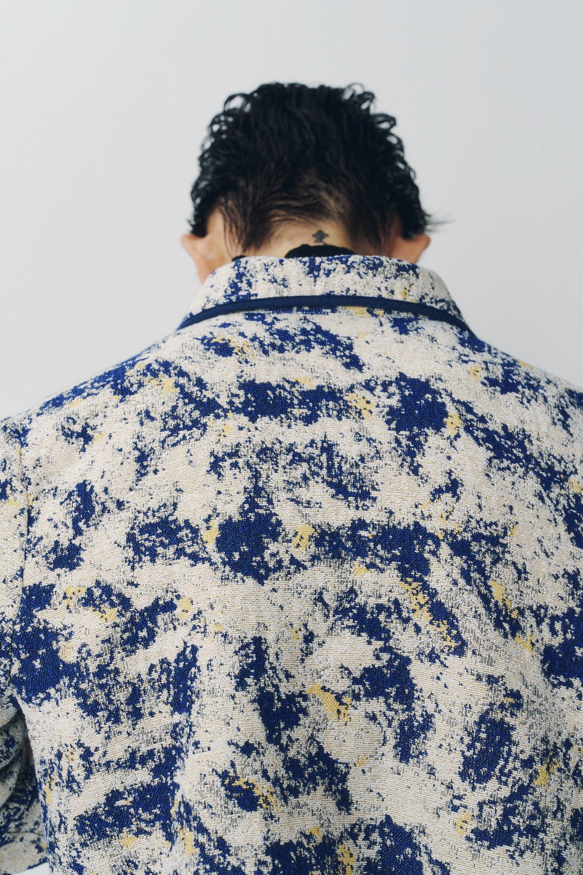 cropped gobelin shirt/blue