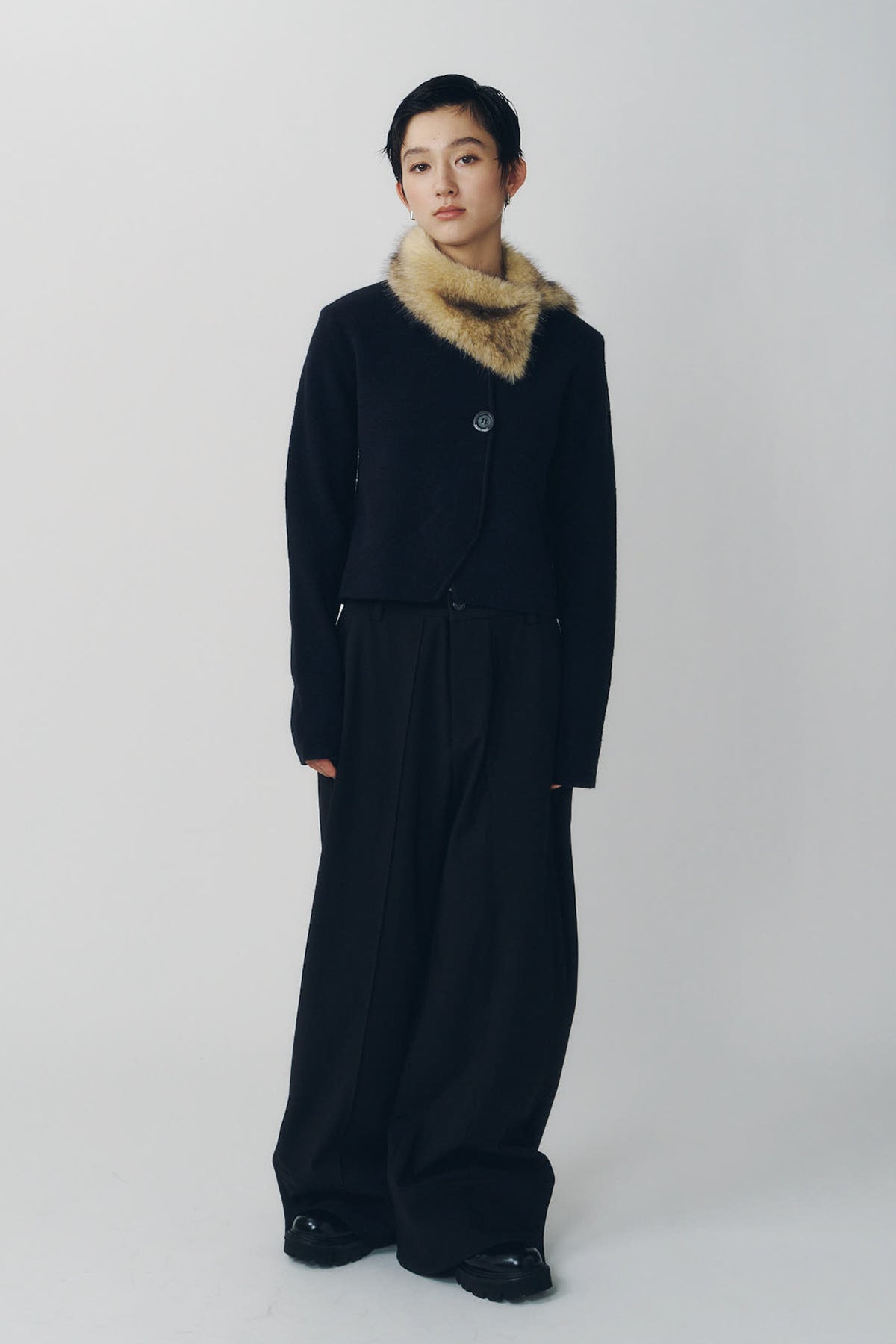 fur collar/3color