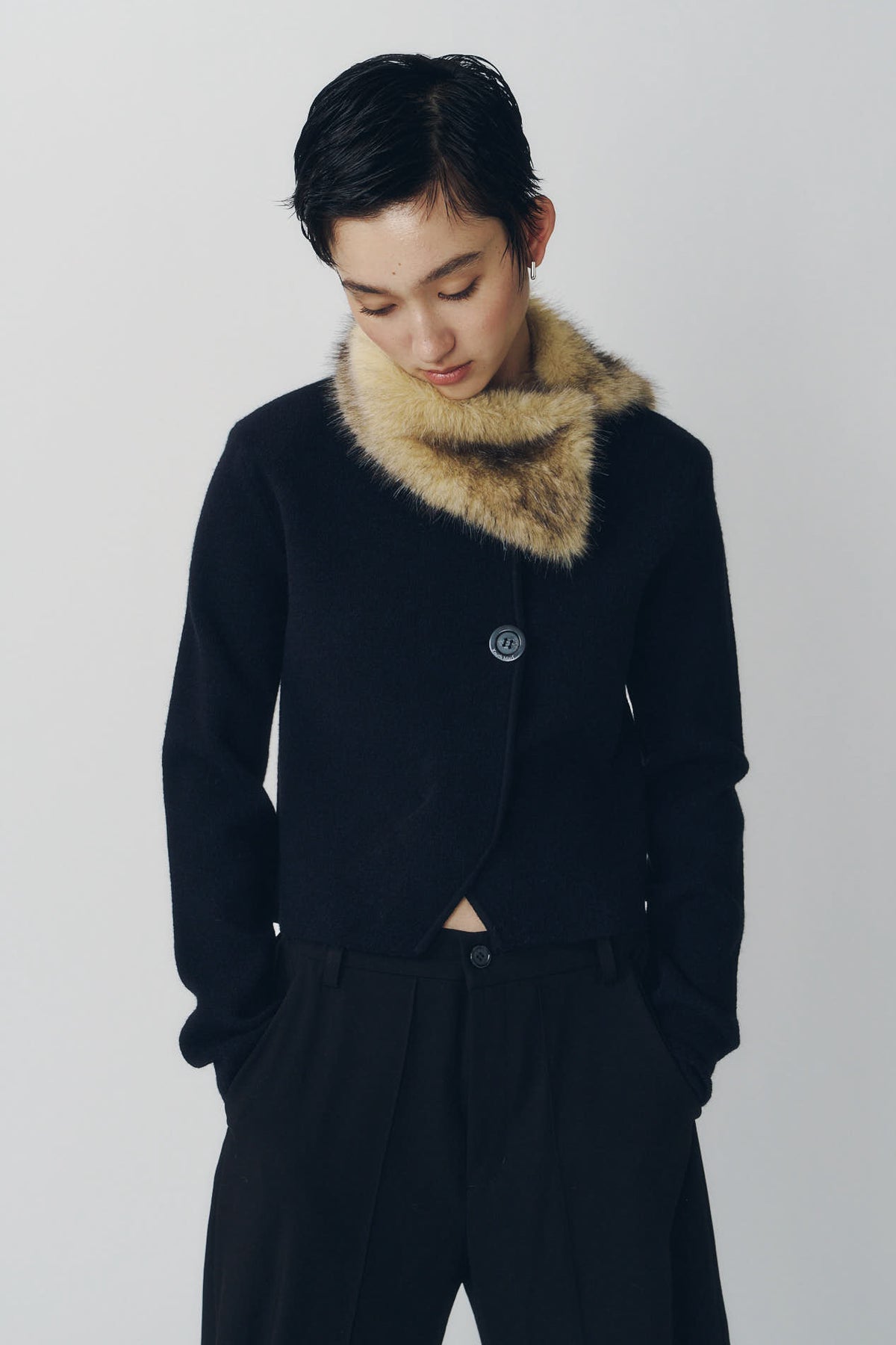 fur collar/3color