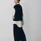 argyle knit vest/black