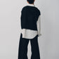 argyle knit vest/black