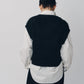 argyle knit vest/black