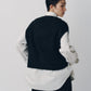 argyle knit vest/black