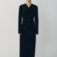 2way draped velour dress/black