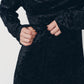 2way draped velour dress/black