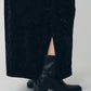 2way draped velour dress/black
